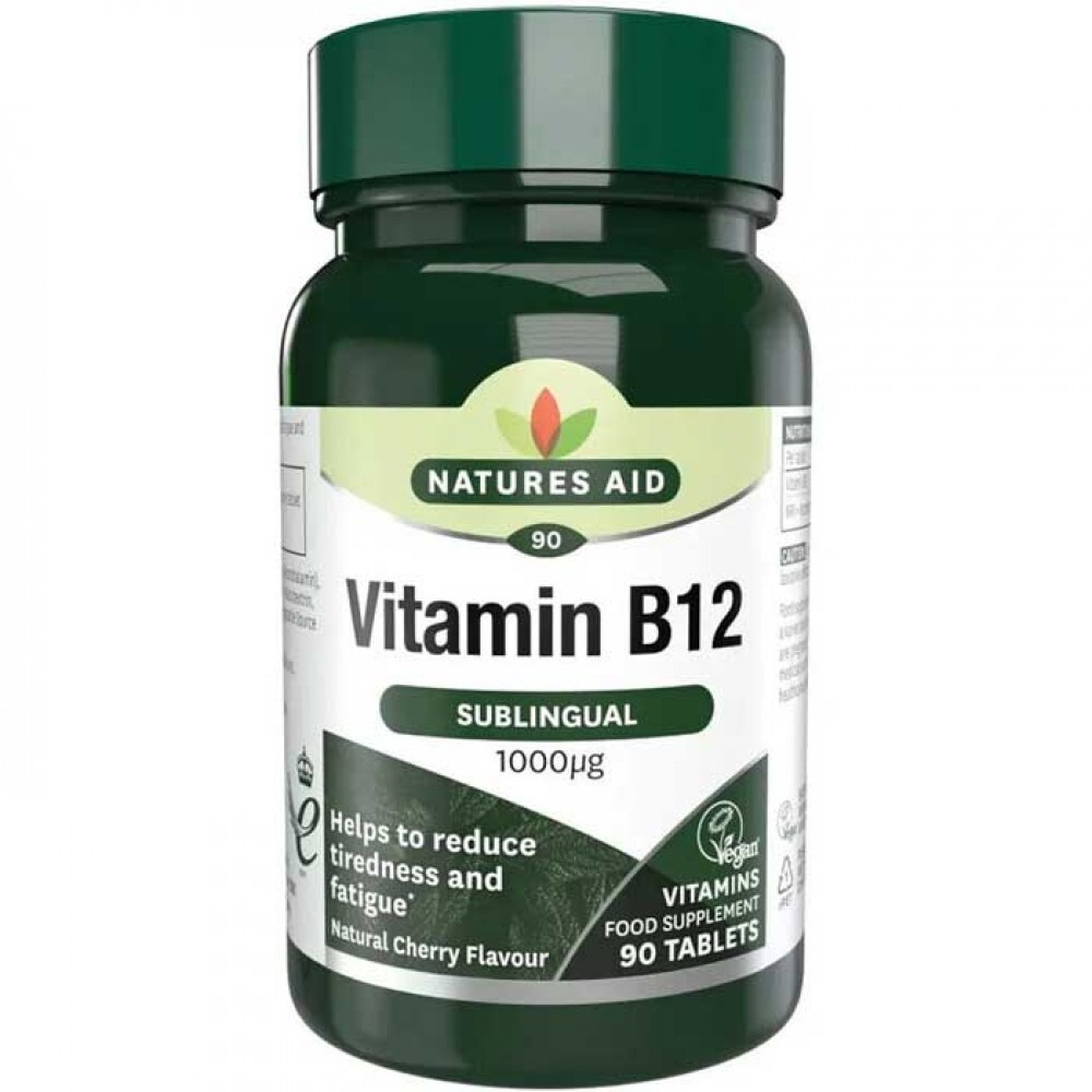 Vitamin b12 1000ug 90 υπογλώσσιες ταμπλέτες Natures Aid Vitamin b12 1000ug 90 υπογλώσσιες ταμπλέτες Natures Aid