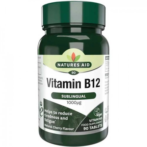 Vitamin b12 1000ug 90 υπογλώσσιες ταμπλέτες Natures Aid