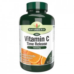 Vitamin C 1000mg Time Release 180 ταμπλέτες - Natures Aid / Βιταμίνη C Αργής Αποδέσμευσης