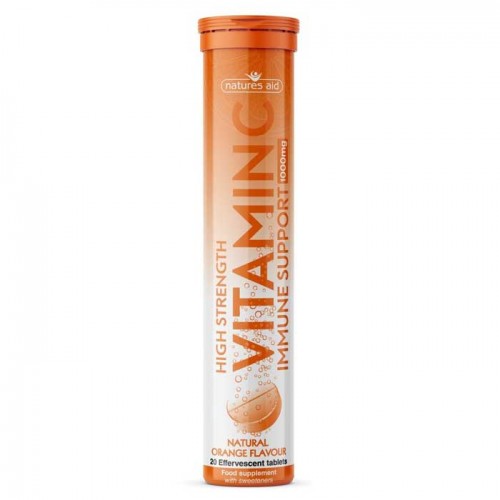 Vitamin C 1000 mg Effervescent 20 ταμπλέτες Natures Aid / Αναβράζουσες  Βιταμίνες
